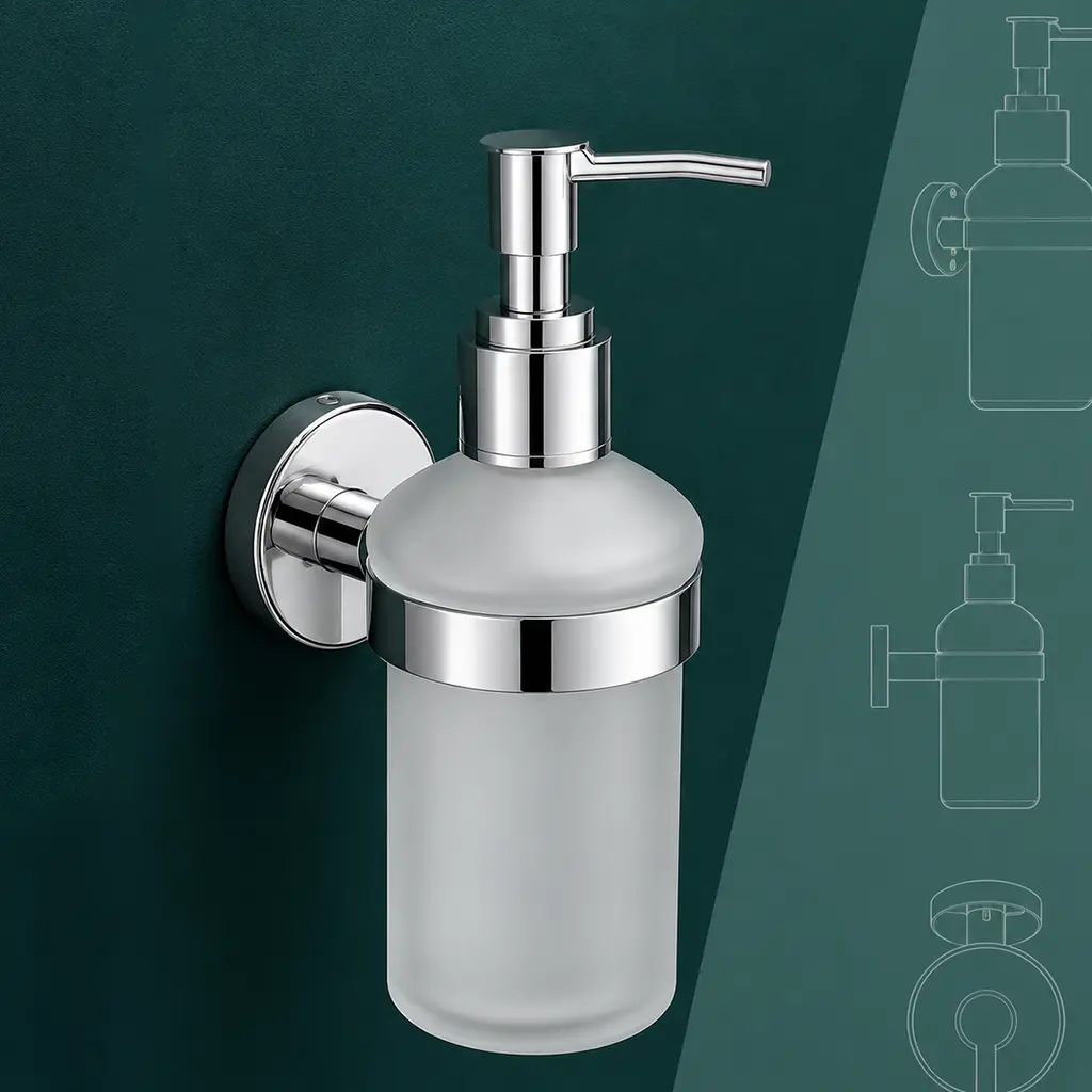 SS Glass Soap Dispenser SS-1258