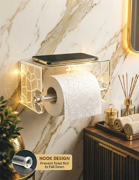 Premium Textured Toilet Paper Holder