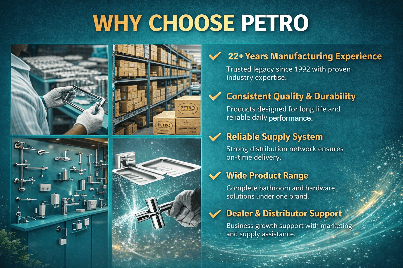 Why Choose Petro Industech – Bathroom Accessories Manufacturers in Udaipur